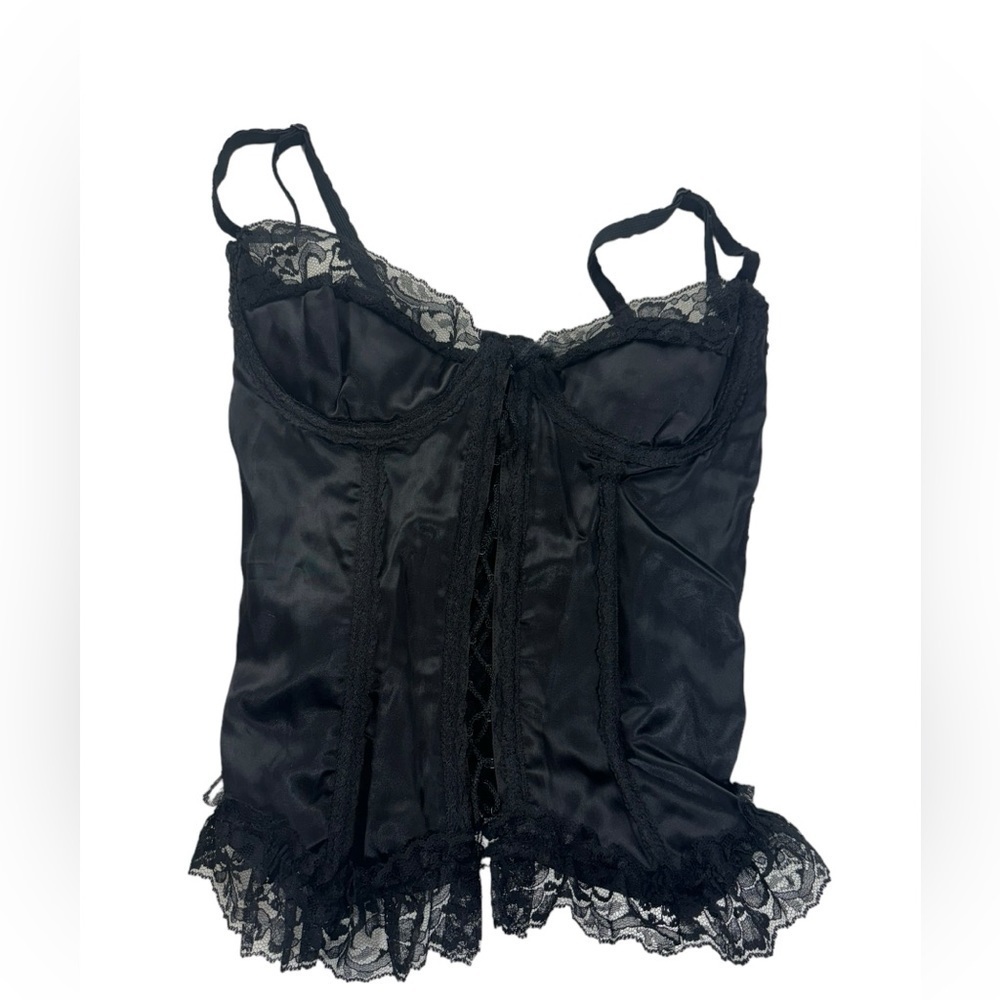 Vintage coquette corset Corset Top size 34 black lace